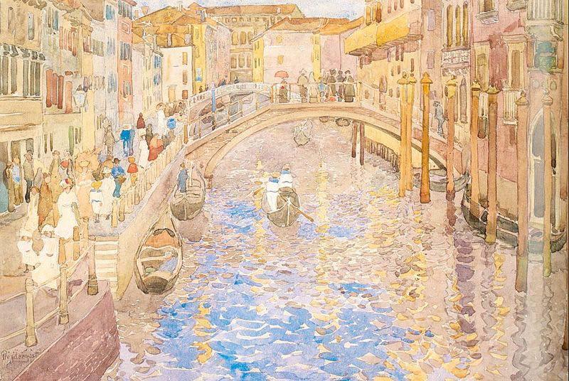 Maurice Prendergast Venetian Canal Scene Sweden oil painting art